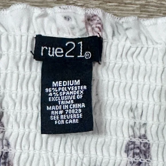NWT Rue 21 Floral Smocked Tube Top - Picture 5 of 8